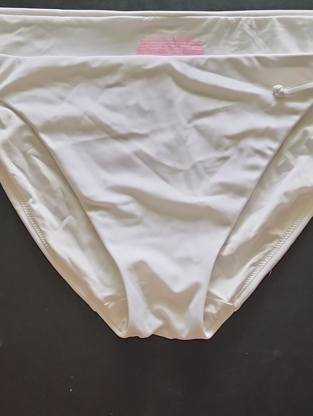 Victoria's Secret PINK Solid White Side Tie Bikini Bottoms XXL
